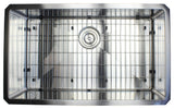 30" 16 Gauge Undermount Single Bowl Stainless Steel Sink Package