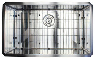 30" 16 Gauge Undermount Single Bowl Stainless Steel Sink Package