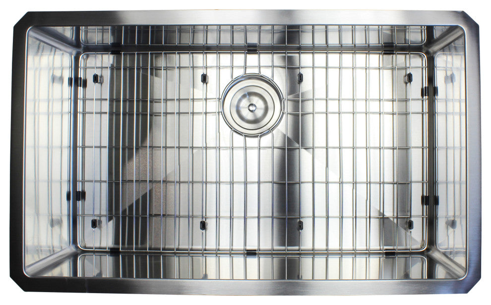 30" 16 Gauge Undermount Single Bowl Stainless Steel Sink Package