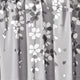 Weeping Flower Room Darkening Valance, Gray