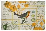 Singing Bird Spring Chenille Rug, Mango, 2'x3'