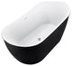 59" glossy Acrylic Flatbottom Oval Freestanding Non-Whirlpool Soaking Bath