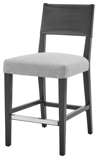 Kylo PU/Fabric Counter Stool, Borneo Black/Meridien Gray