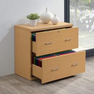 Alpine 2-Drawer Lateral File With Lockdowel Fastening System, Natural Finish