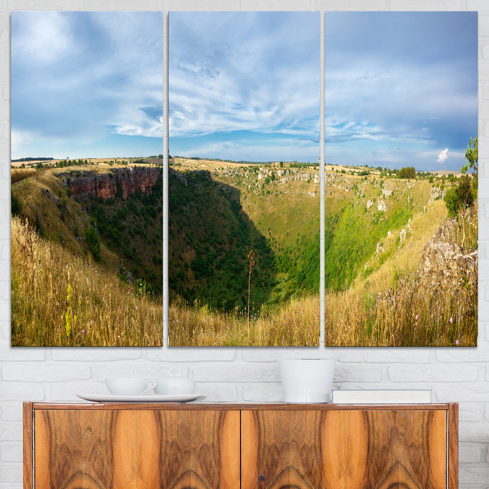 "Pulo Di Altamura Panorama" Art Print Canvas, 3 Panels, 36"x28"