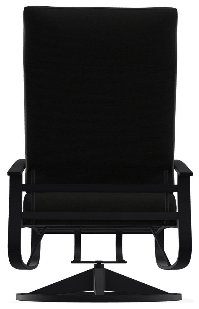 Belle Isle Cushion Deep Seat Outdoor Swivel Rocker, Black/Black
