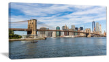 "Summer Day Brooklyn Bridge" Canvas Print