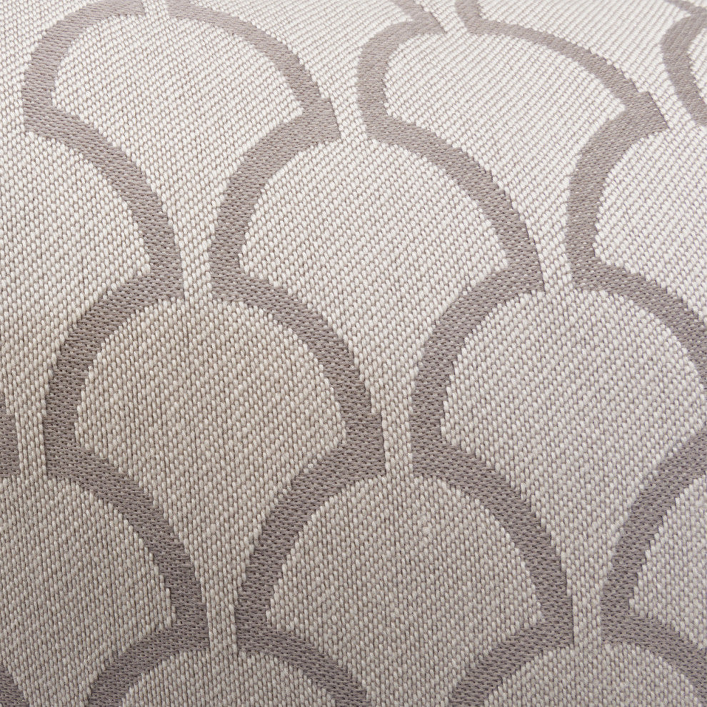 Moonbeam Paragon 20" Square Pillow, Set of 2, Taupe/Silver