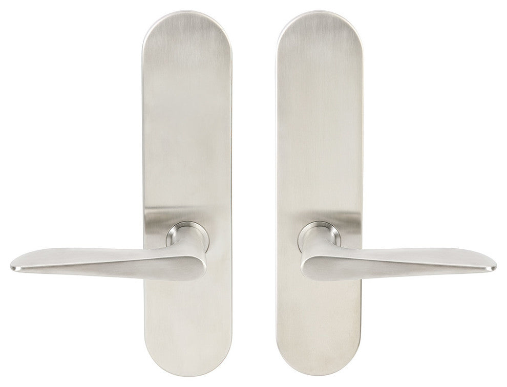 Ecco Lever, Full Dummy Tubular Pair, Left Hand, Satin Stainless Steel