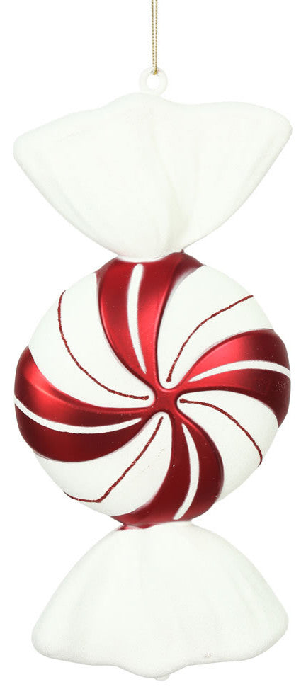 Vickerman N179252 12" Red-White Round Swirl Candy Pack of 2