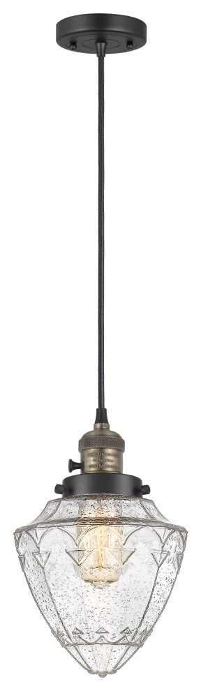 Innovations 201CSW-BAB-G664-7 1 Light Pendant, Switch, Black Antique Brass