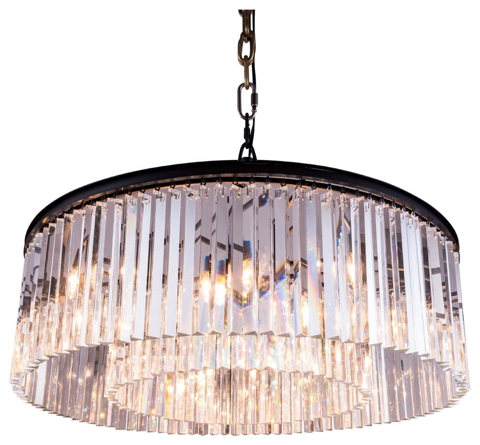 1208 Sydney Collection Pendent Lamp, Clear, Mocha Brown