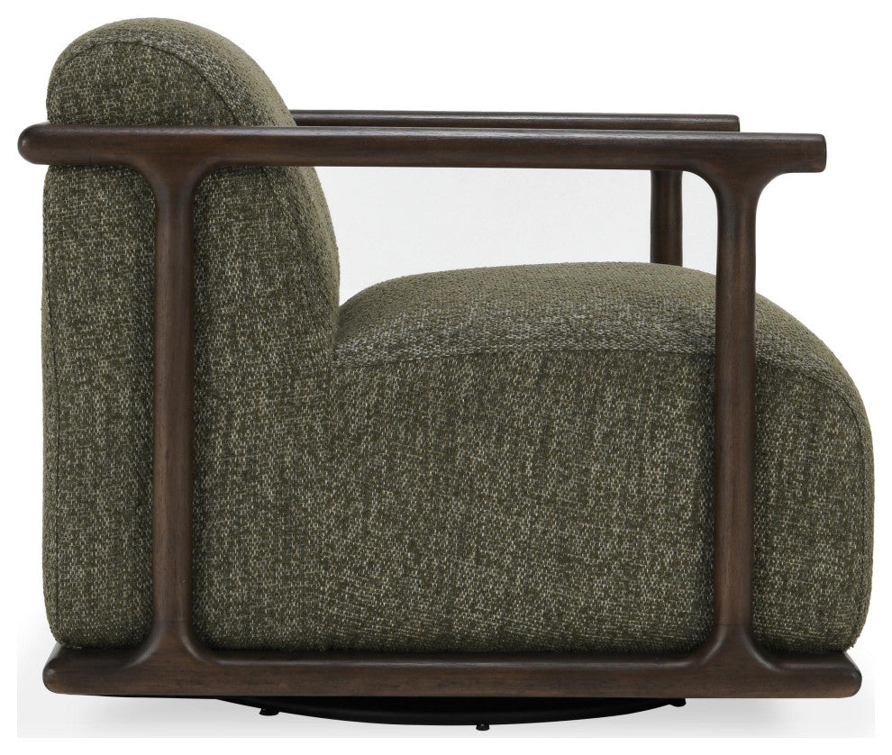 Kosas Home Lucia Green Boucle Swivel Accent Chair