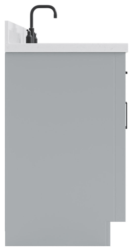 Ariel Hepburn 30" Single Rectangle Sink Vanity, Carrara Quartz