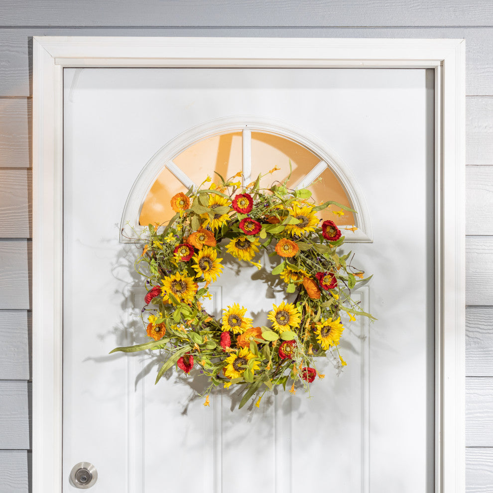 24"Mixed Flower Wreath