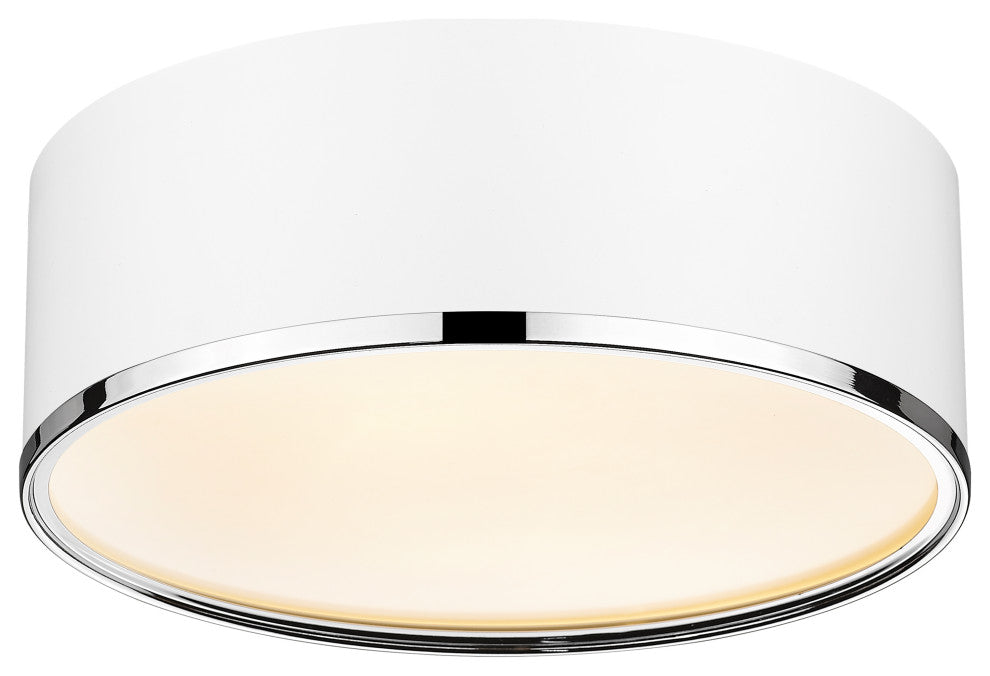 Zlite 2303F3-MW-CH 3-Light Flush Mount, Matte White