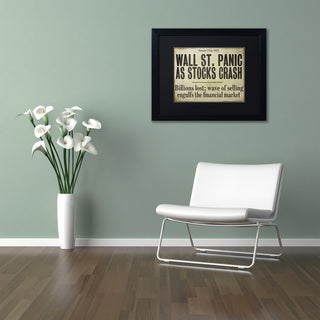 Color Bakery 'Wallstreet' Art, Black Frame, Black Matte, 14"x11"