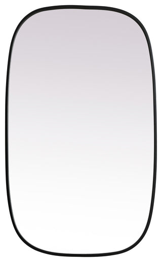 Metal Frame Oval Mirror 24X40 Inch, Black