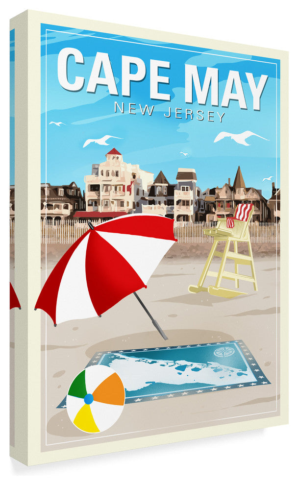 "Cape May" by Old Red Truck, Canvas Art, 19"x14"