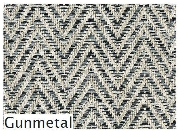 Couristan Tortola Indoor/Outdoor Accent Rugs - 50+ Custom Sizes, Gun Metal, 4'x8'