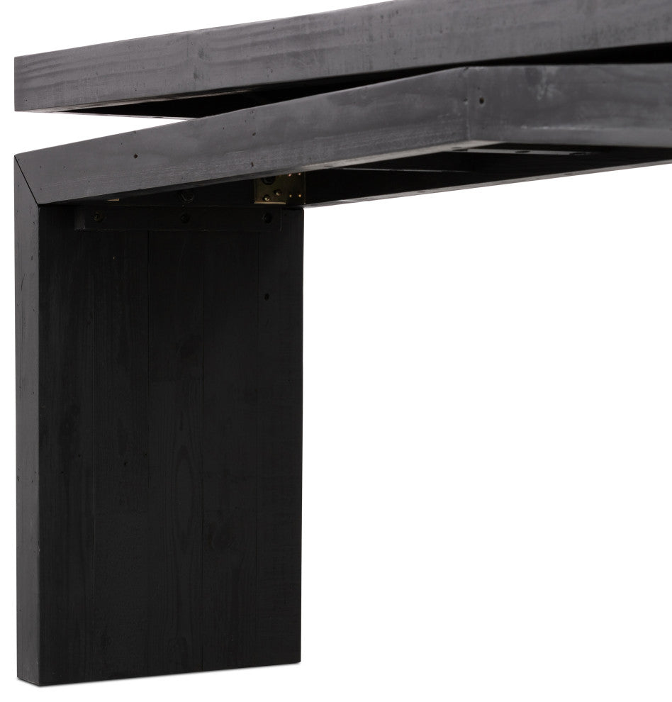 Matthes Console Table-Aged Black Pine