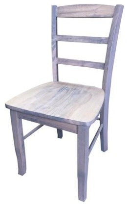 Driftwood Grey Ladder Back Farmhouse Chair