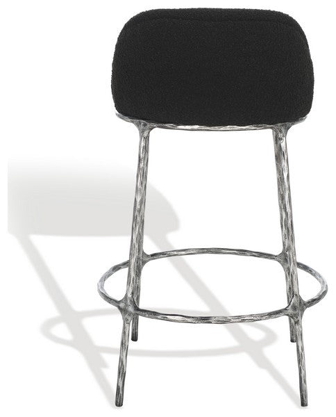 Safavieh Couture Woodsen Boucle Counterstool, Black