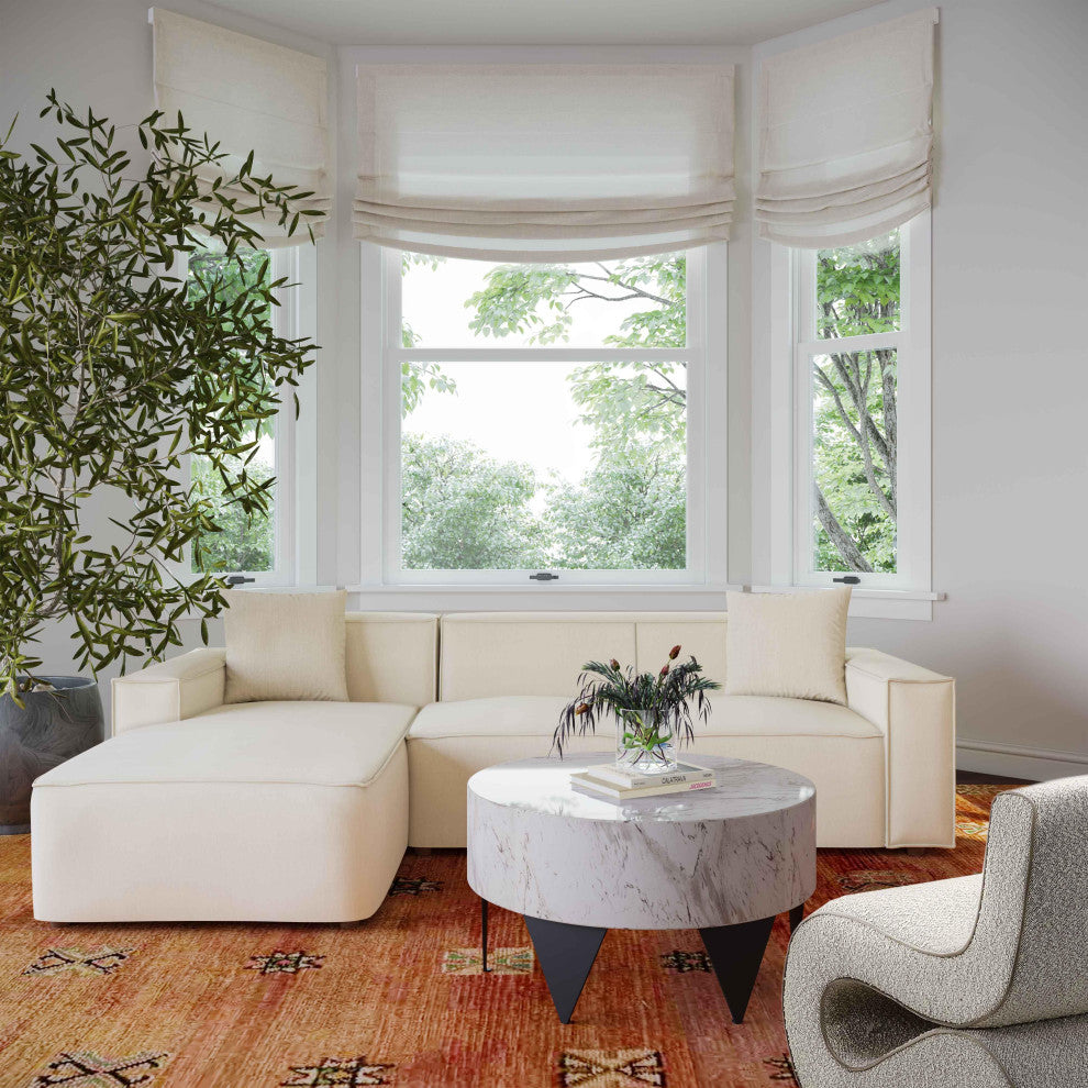 Olafur Cream Linen Sectional, LAF