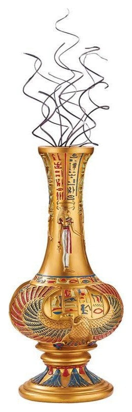 Ancient Egyptian Vulture God Nekhebet Sculptural Golden Vase
