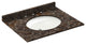 31x22 Tan Brown Granite Vanity Countertops, 8 Faucet Spread