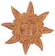 Star Clay Sun-Hand Painted-Garden-Handmade-15 inches, Red