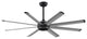 Stellar Ceiling Fan, Black Motor and Silver Blades, 64"