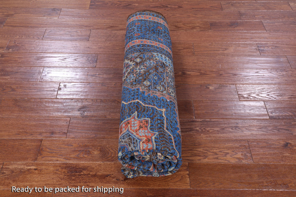 Mamluk Geometric Hand-Knotted Rug 6' 8" X 9' 9" - Q12241