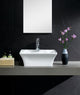 Fine Fixtures White Vitreous China Concave Square Vessel Sink