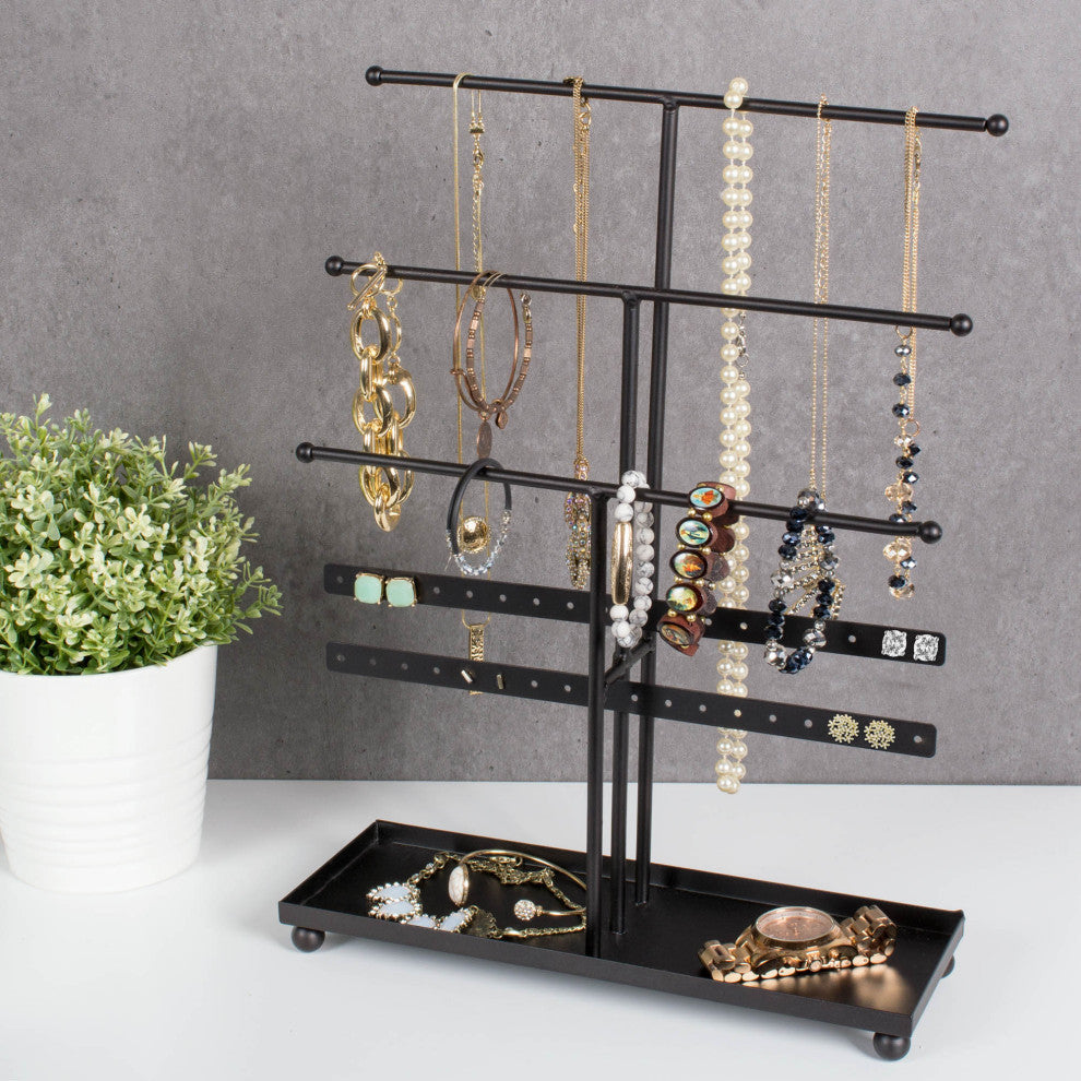 Rustic Bronze 3 Tier Jewelry Organizer