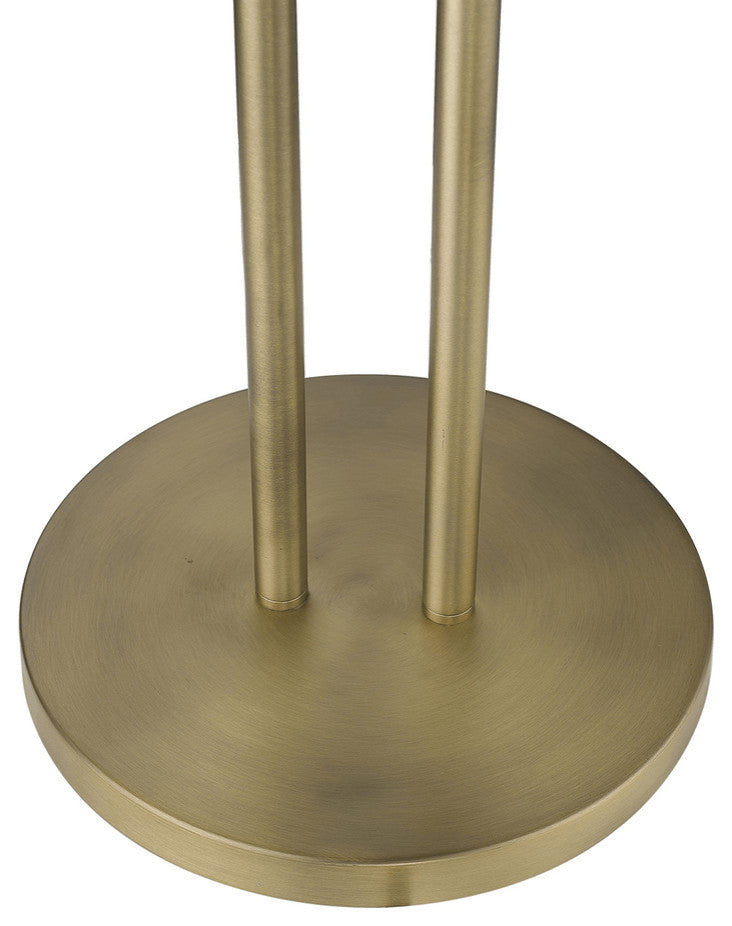 63" Brass Two Light Torchiere Floor Lamp