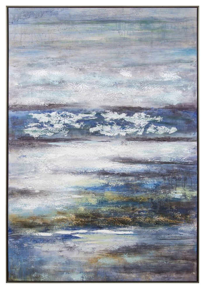 "Azzurro" Hand Painted Canvas Wall Art