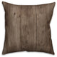 Faux Wood White Wreath - Monogram R 18x18 Spun Poly Pillow
