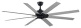 Levon 72" Ceiling Fan Black With Brushed Nickel Blades
