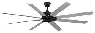 Levon 72" Ceiling Fan Black With Brushed Nickel Blades