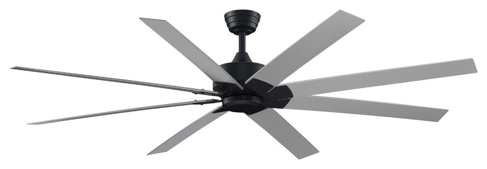 Levon 72" Ceiling Fan Black With Brushed Nickel Blades