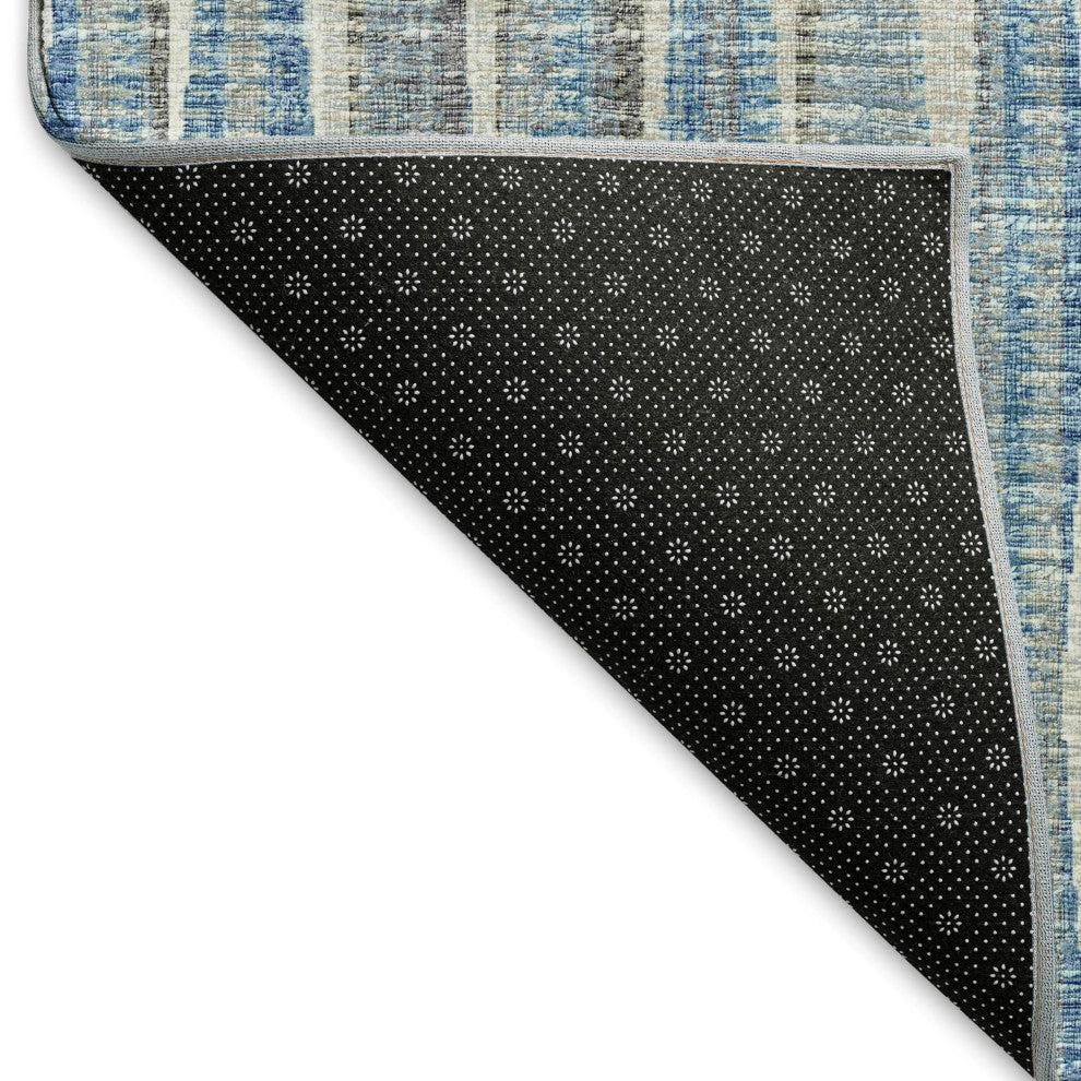 Premium Machine Washable Mayfield AMF31 Blue 8' x 8' Round Rug