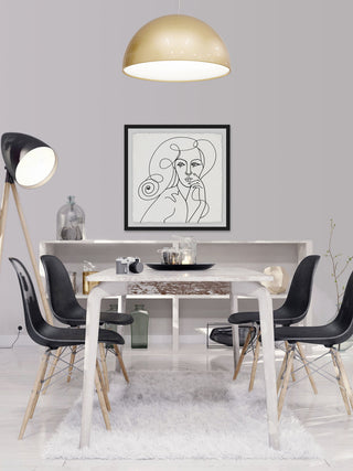 "Beautiful Sketch" Framed Painting Print, 24"x24"