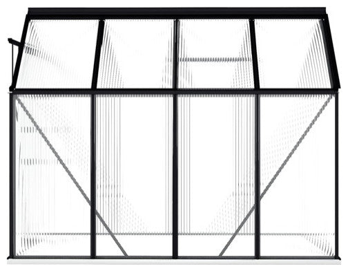 vidaXL Greenhouse Patio Outdoor Grow House with Base Frame Anthracite Aluminum