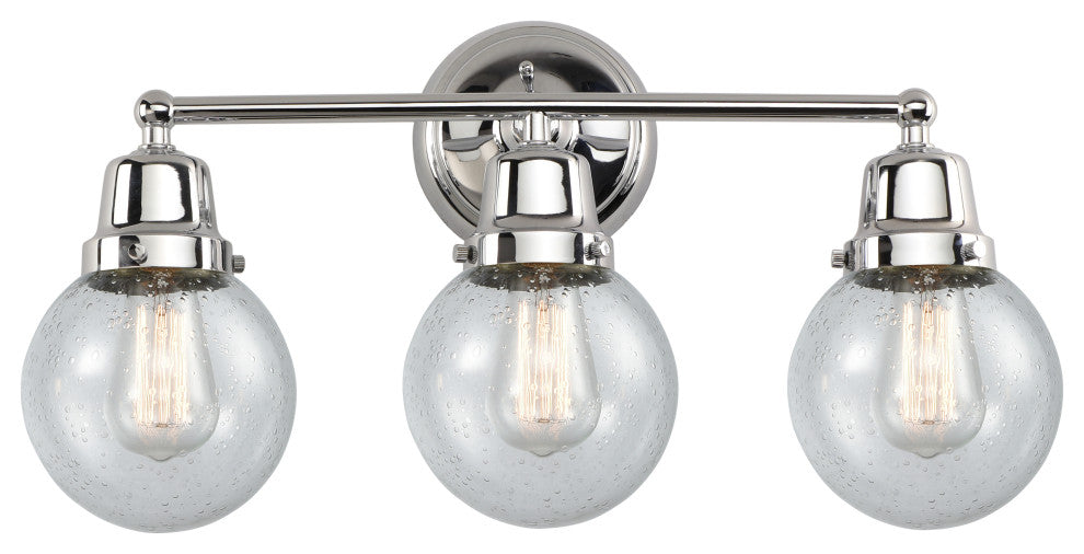 Innovations 623-3W-PC-G204-6 3-Light Bath Vanity Light, Polished Chrome