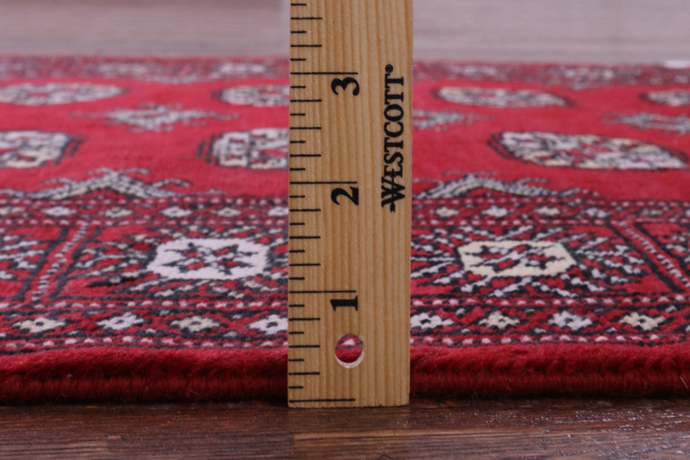 3' 1" X 5' 5" Handmade Signed Silky Bokhara Wool Rug - Q13813