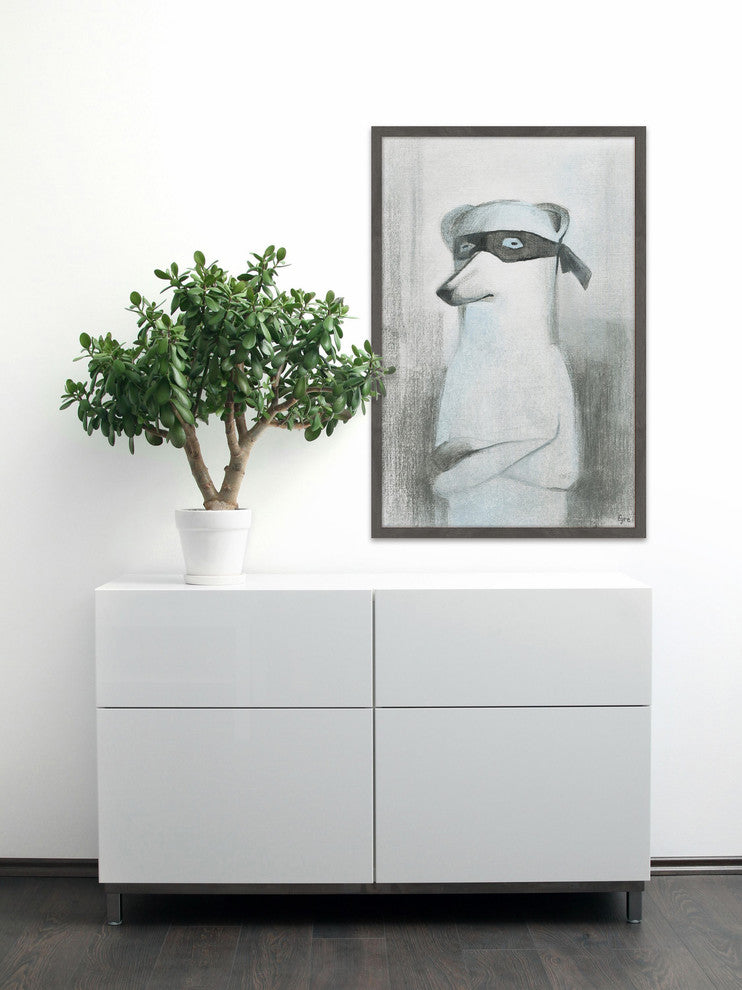"Justice Bear" Framed Painting Print, 24"x36"