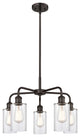 Clymer 5-Light 22" Stem Chandelier, Oil Rubbed Bronze, Clear Shade