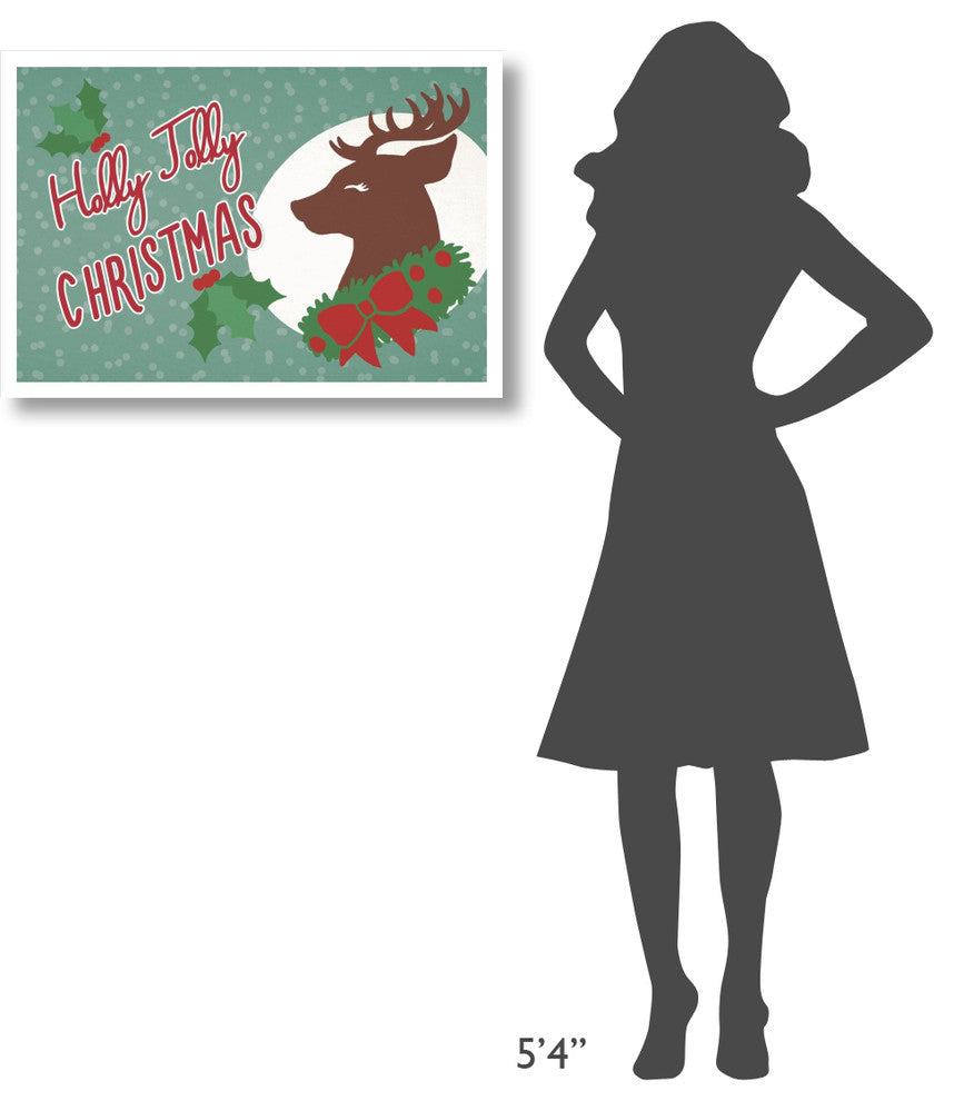 "Retro Christmas I Bright" Digital Paper Print by Janelle Penner, 32"x22"