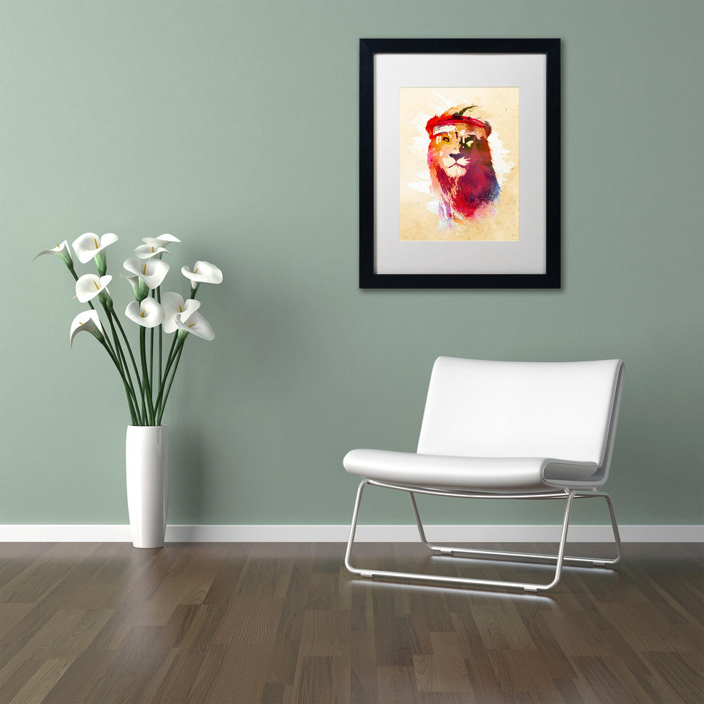 Robert Farkas 'Gym Lion' Matted Framed Art